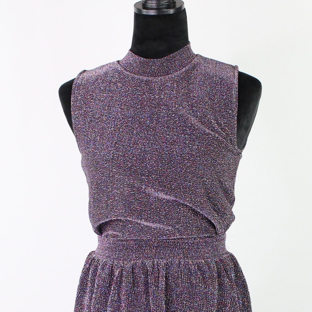 Primark Premium Girls' Sparkly Sleeveless Mock-Neck Top